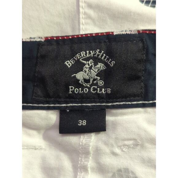 Beverly Hills Polo Club Shorts Men's 38‎ White Blue Pineapple Print Cruise - Picture 10 of 14